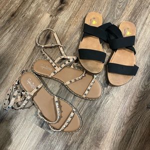 Two pairs of sandals